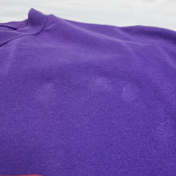 VINTAGE 90s t-shirt single stitch purple boxy‎ crew neck unisex tee M - Picture 9 of 11